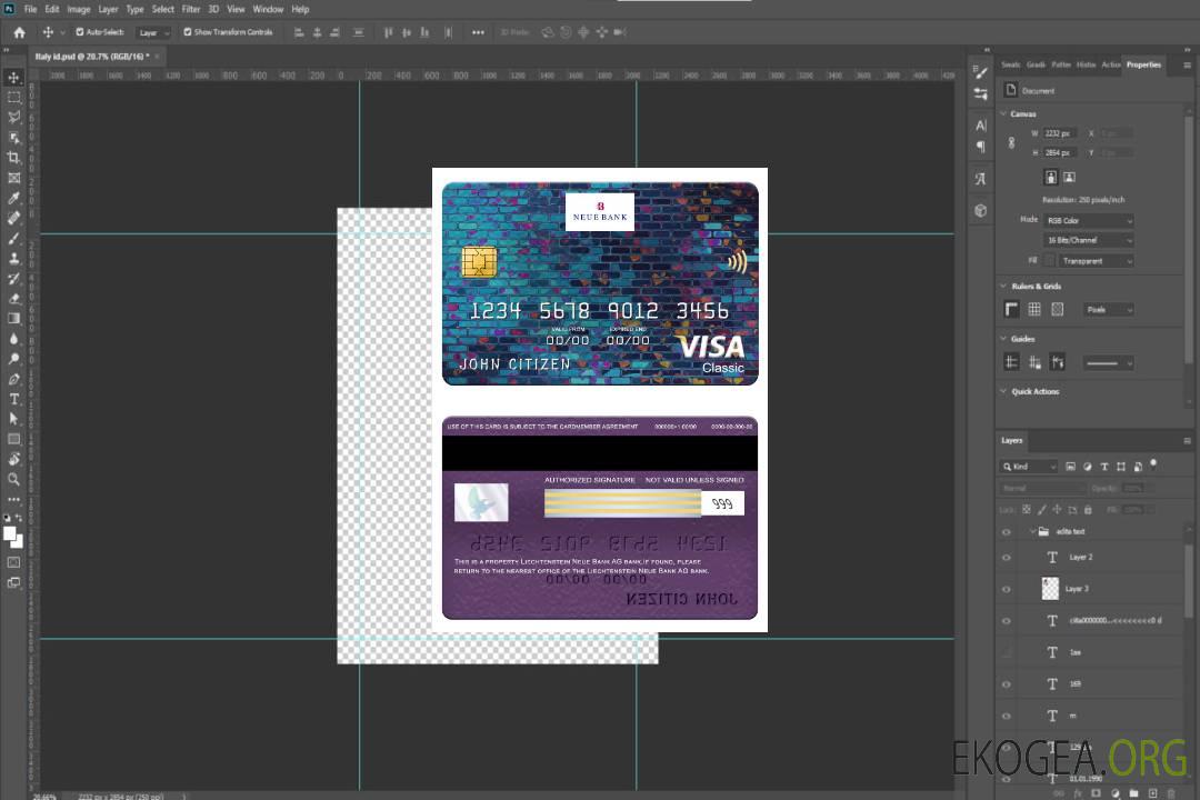 Liechtenstein Neue Bank AG carte bancaire visa classique template Liechtenstein Neue Bank AG carte bancaire visa classique template